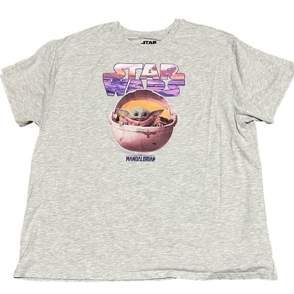 MANDALORIAN Baby Grogu Star Wars Top (Sz 3x) - Picture 1 of 6